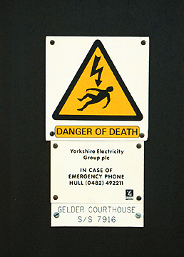 'Electric Eel' (sign on adjacent  Electricity Sub-station)