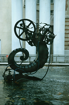 Fountain works outside the Pompidou Centre - scorpion like form