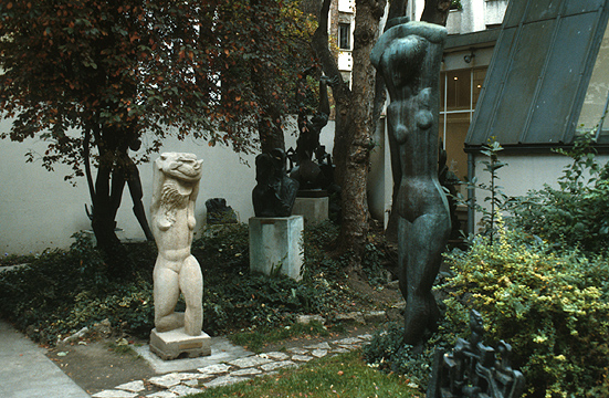 Zadkine Museum - exterior view: grounds and unidentified works