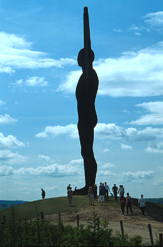 'The Angel of the North' - silhouette frm the side