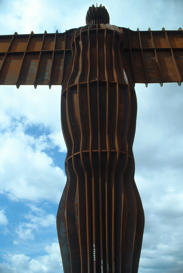 'The Angel of the North' - view looking up at central section