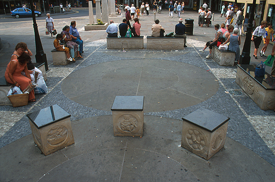 carved stone seats