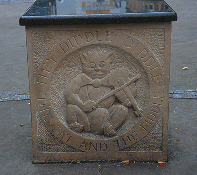 carved stone seats (Nursery Rhymes - Cat and the Fiddle ..)