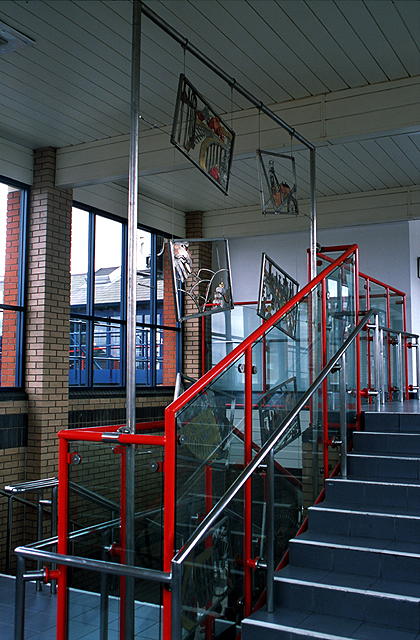 Staircase behind Platform 2, Barnsley Railway Station. (SE435407)