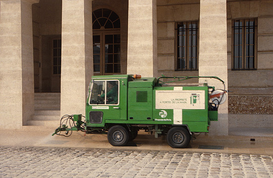 Cleaning/washing the streets