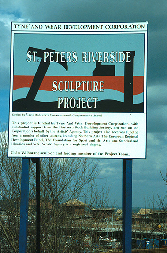 Noticeboard for St Peter's Riverside project :