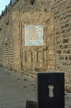 'Passing Through' - view from viewing seat with keyhole
