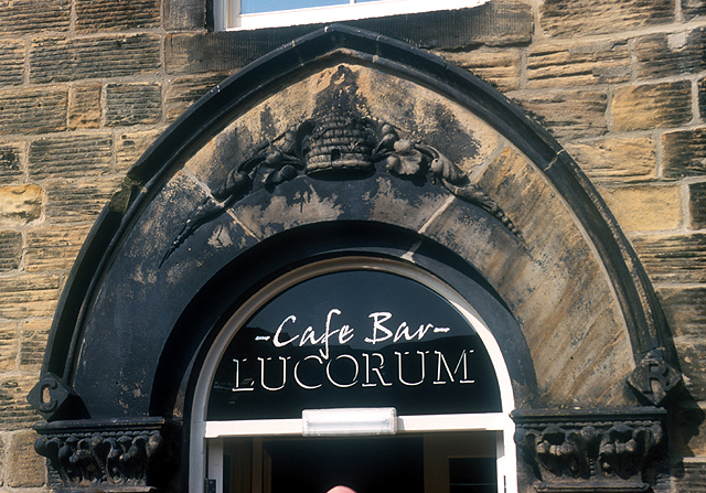 Above the entrance to Lucorum Cafe Bar. (SE434406)