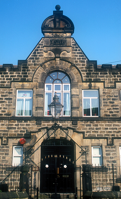 Above the main entrance to Barnsley Chronicle Ltd. (The old Drill Hall building). (SE434407)