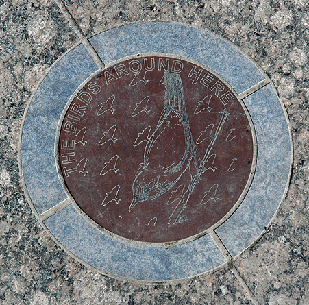 In the extended pavement outside the Town Hall. (SE437401)